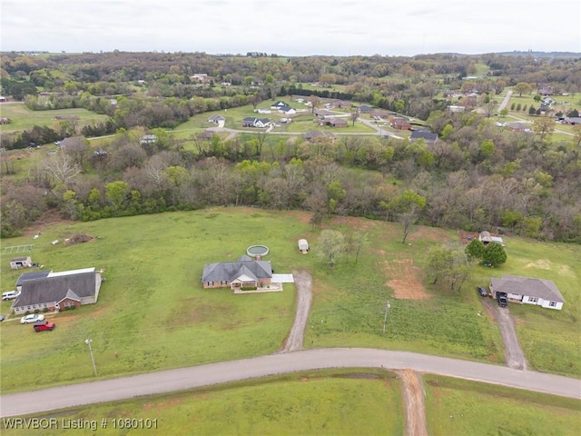 bird's eye view featuring a rural view