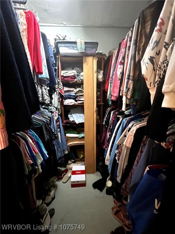 view of walk in closet