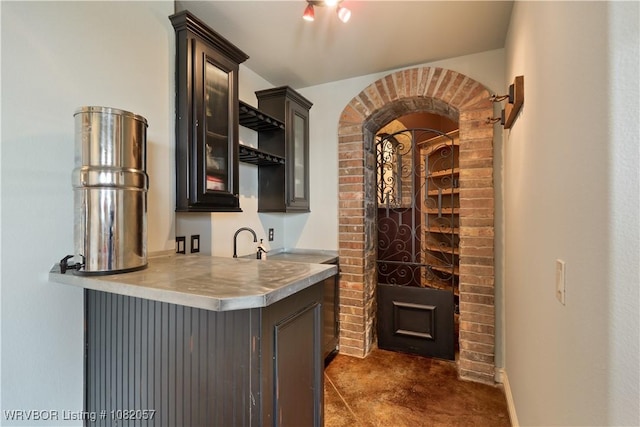 4504 Ridge Rd, Alma, AR 72921 - wine cellar with wet bar and arched walkways