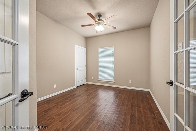 937 Forrest Park Way, Greenwood, AR 72936 - spare room with ceiling fan, hardwood / wood-style floors, and baseboards
