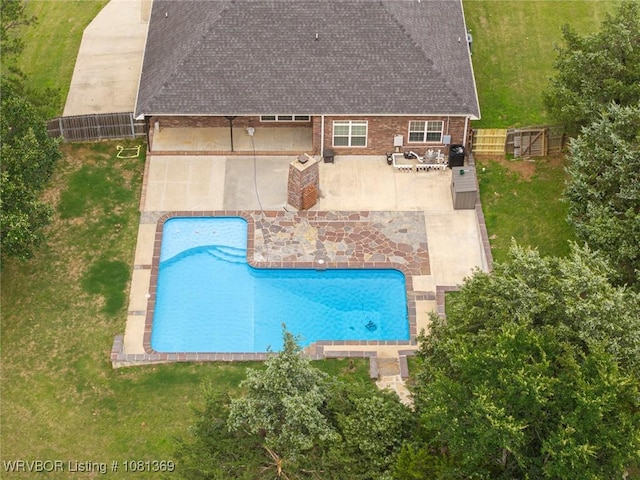 937 Forrest Park Way, Greenwood, AR 72936 - aerial view of property and surrounding area with a pool