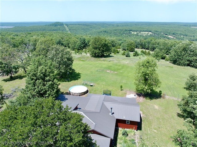 12878 128th St, Gore, OK 74435 - view from above of property featuring a heavily wooded area