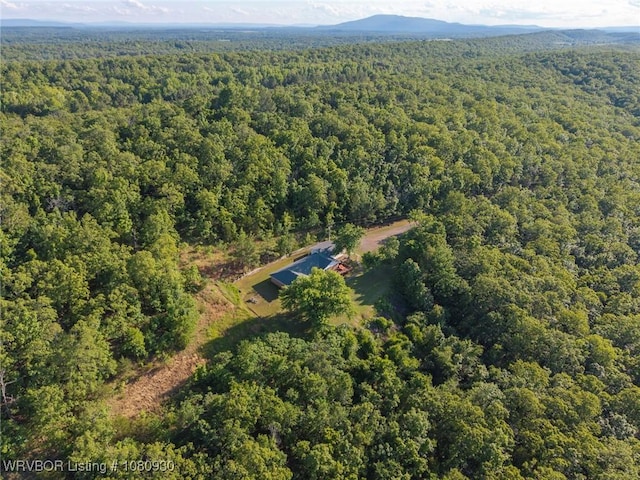 1003 Blair St, Pocola, OK 74902 - bird's eye view of a heavily wooded area and a mountain backdrop