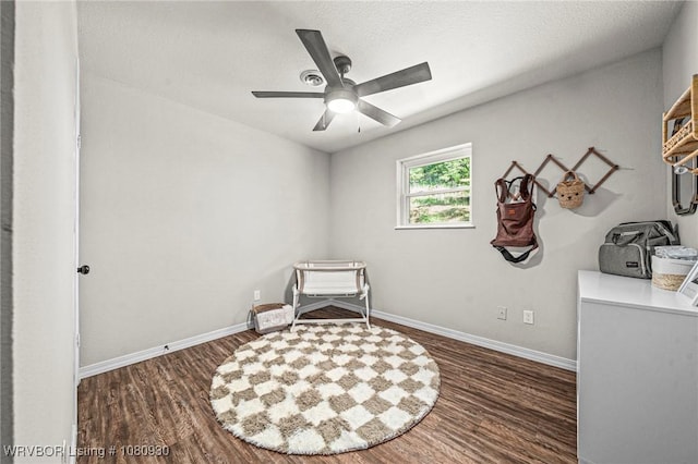 1003 Blair St, Pocola, OK 74902 - bedroom featuring wood finished floors, baseboards, and a ceiling fan