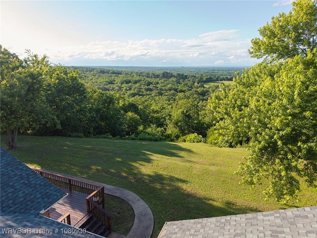 1003 Blair St, Pocola, OK 74902 - view of grassy yard featuring a view of trees