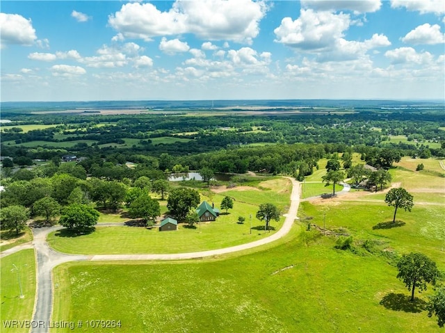 drone / aerial view with a rural view