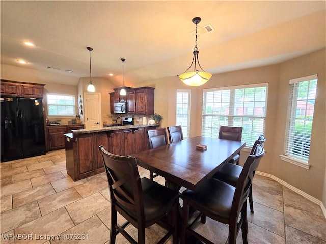 view of dining area