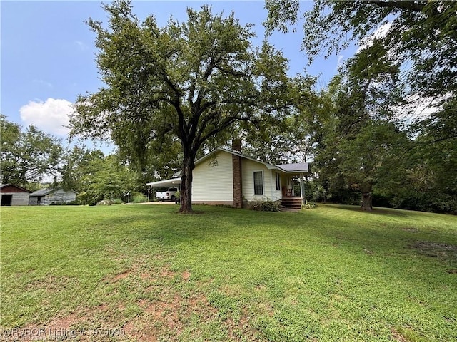 5525 Slaytonville Rd, Hackett, AR 72937 - view of yard with an attached carport