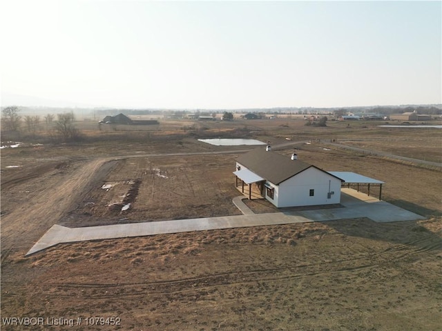 bird's eye view featuring a rural view