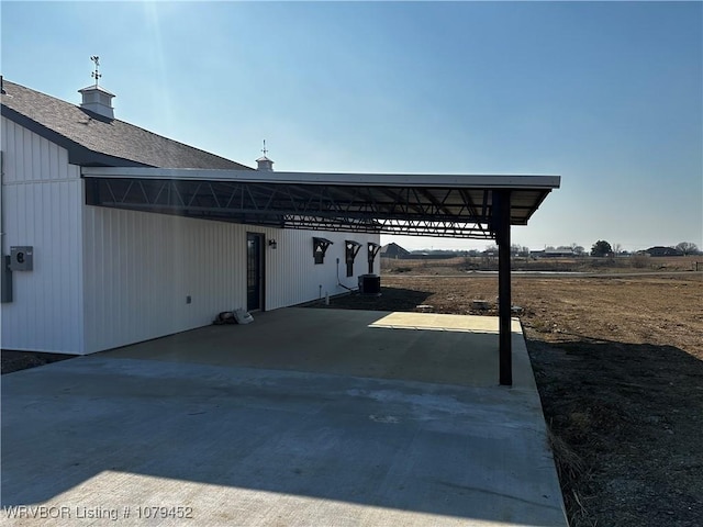 view of patio featuring a carport