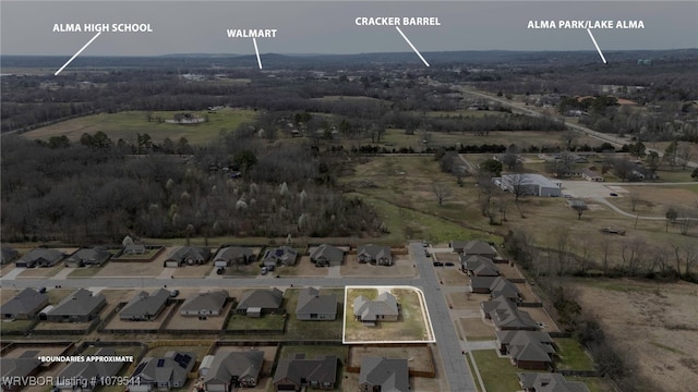 drone / aerial view featuring a residential view