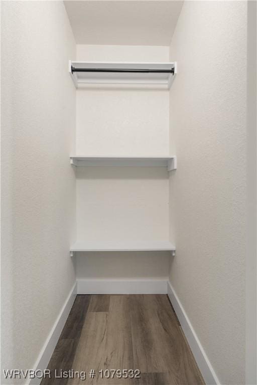 spacious closet featuring wood finished floors