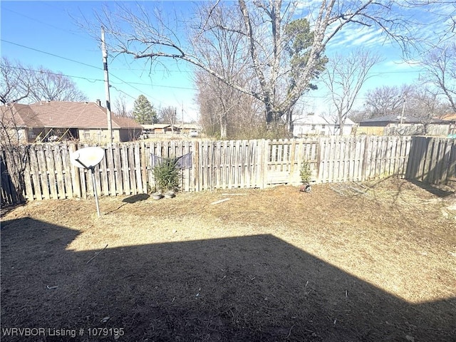 view of yard with fence private yard