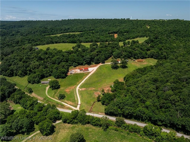 16175 Cove, Prairie Grove, AR 72753 - aerial view of property and surrounding area with a forest