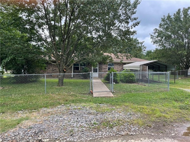 view of front of house with a carport