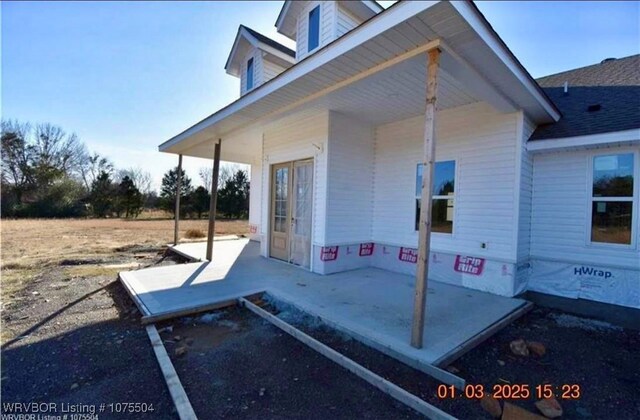 exterior space with french doors