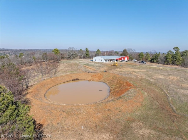 drone / aerial view with a rural view