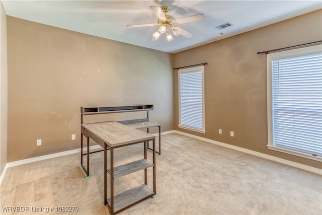 2112 Rannoch Trce, Fort Smith, AR 72908 - dining area featuring ceiling fan and carpet flooring