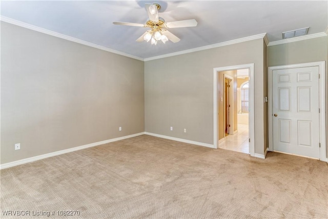 2112 Rannoch Trce, Fort Smith, AR 72908 - carpeted spare room featuring ceiling fan and ornamental molding