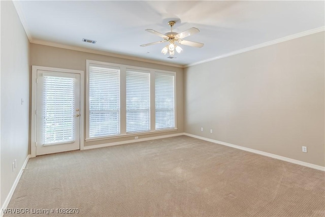 2112 Rannoch Trce, Fort Smith, AR 72908 - carpeted spare room with a ceiling fan and ornamental molding