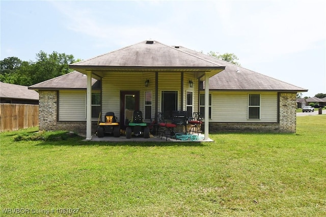 114 Stone Dr, Roland, OK 74954 - back of house with a patio and a shingled roof