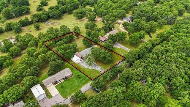 42735 Timber Ridge Rd, Howe, OK 74940 - aerial view of property's location with property parcel outlined