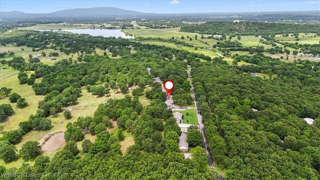 42735 Timber Ridge Rd, Howe, OK 74940 - drone / aerial view of a water and mountain view