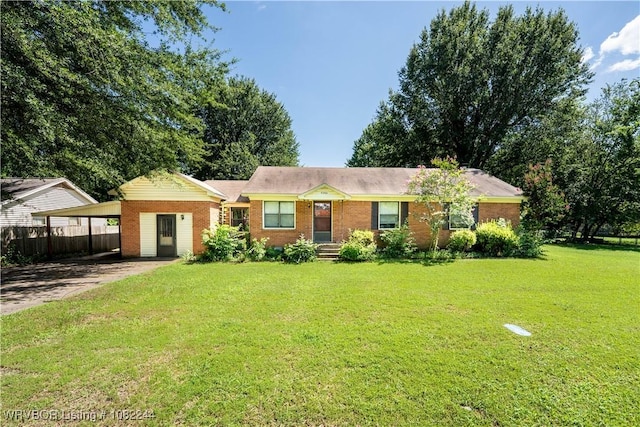 4300 Tilles Ave, Fort Smith, AR 72903 - ranch-style home with brick siding, concrete driveway, and a carport