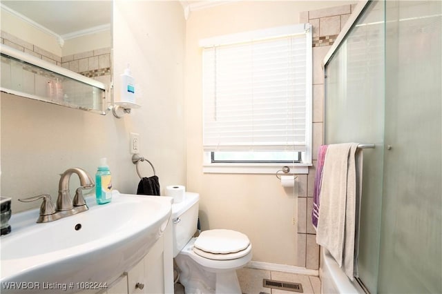 4300 Tilles Ave, Fort Smith, AR 72903 - bathroom with ornamental molding, vanity, and tile patterned floors