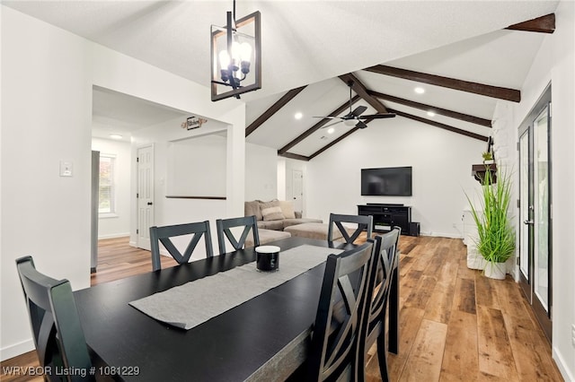 9010 Skypark Dr, Fort Smith, AR 72903 - dining area with hardwood / wood-style flooring, recessed lighting, ceiling fan, and baseboards