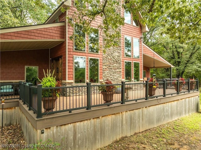 exterior space with a wooden deck