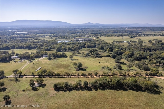 aerial view featuring a mountain view