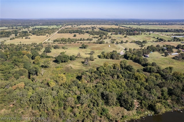 aerial view featuring a rural view