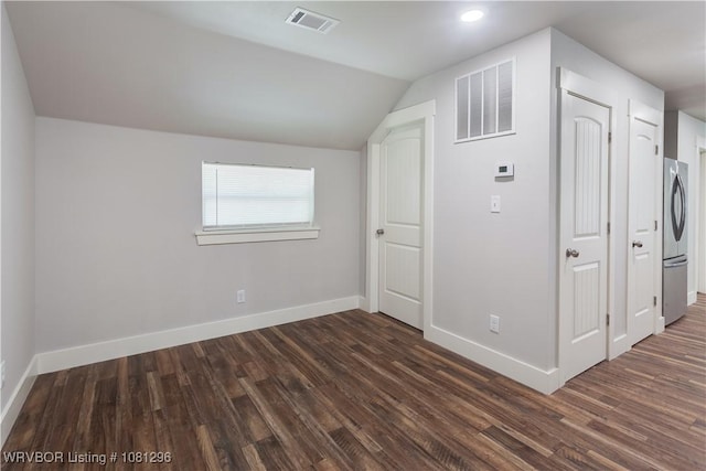 3305 Spradling Ave, Fort Smith, AR 72904 - bonus room with vaulted ceiling, baseboards, dark wood-style flooring, and recessed lighting