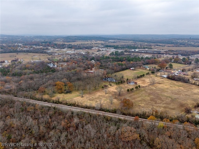 bird's eye view featuring a rural view