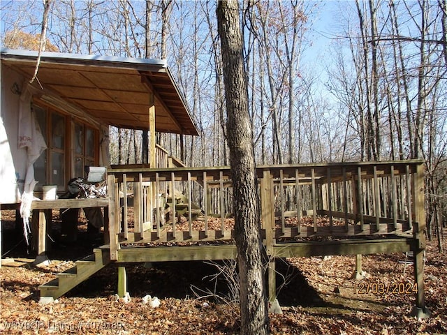 view of wooden deck