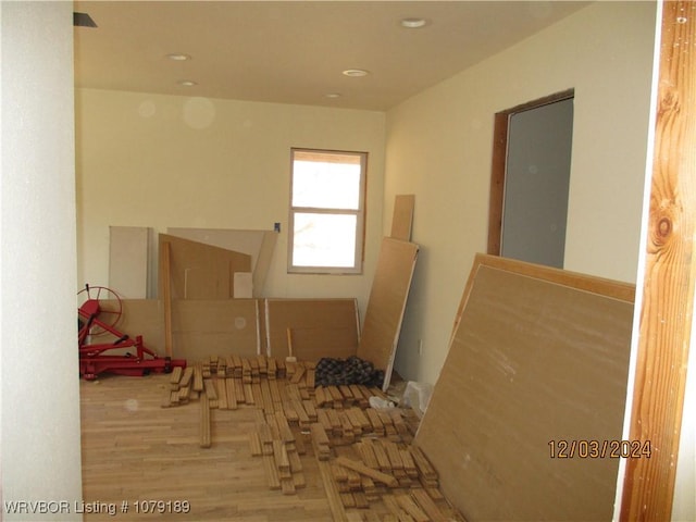 interior space featuring light wood-type flooring