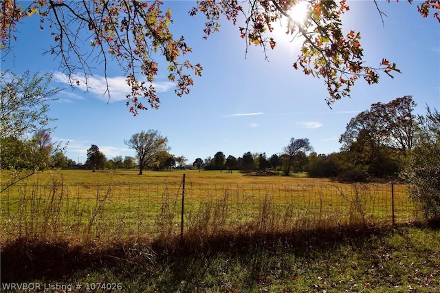 view of landscape featuring a rural view