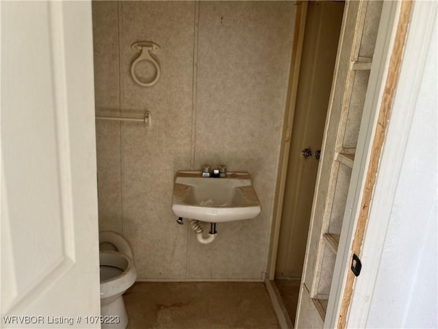 bathroom featuring a sink and toilet