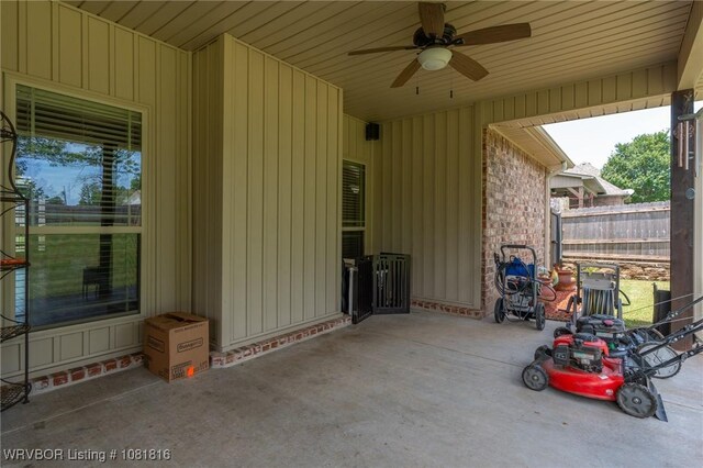 12905 Limestone Dr, Fort Smith, AR 72916 - view of patio / terrace with ceiling fan
