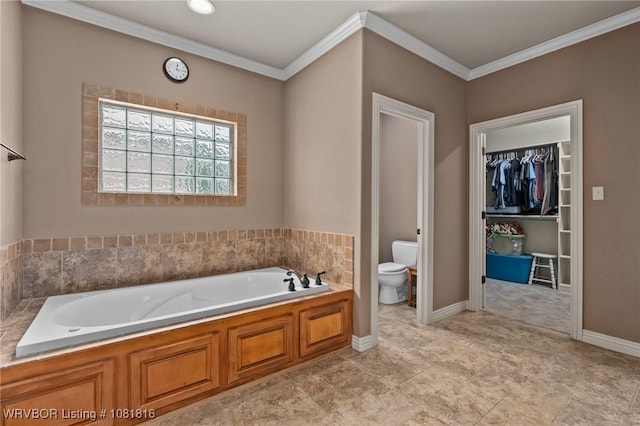 12905 Limestone Dr, Fort Smith, AR 72916 - full bath with a bath, ornamental molding, and a spacious closet