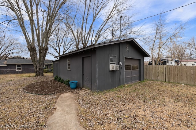 view of outdoor structure featuring a garage