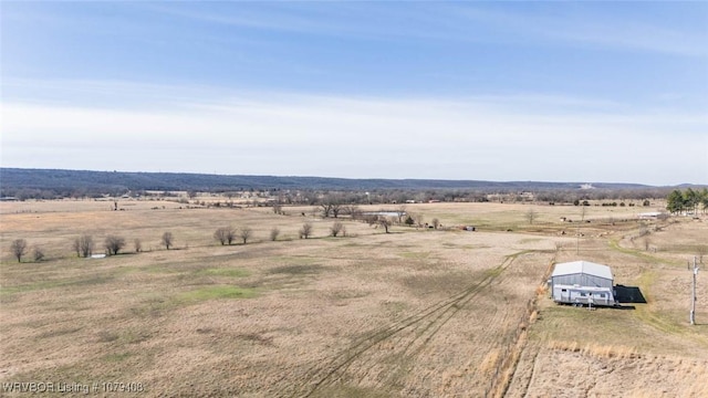 bird's eye view with a rural view