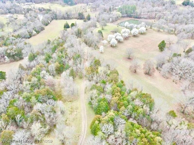 aerial view featuring a rural view