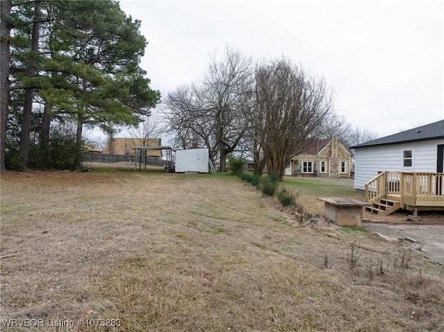 48 W Gary St, Greenwood, AR 72936 - view of yard with a deck