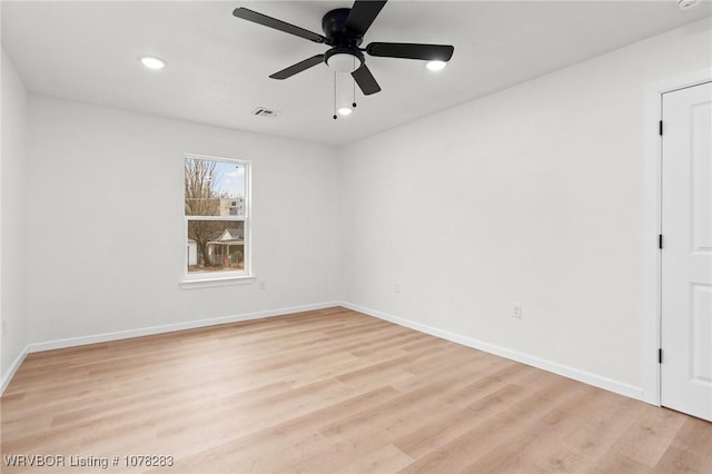 48 W Gary St, Greenwood, AR 72936 - spare room featuring ceiling fan and light hardwood / wood-style flooring
