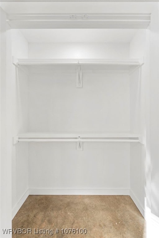 view of walk in closet