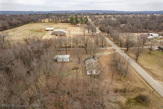 bird's eye view with a rural view