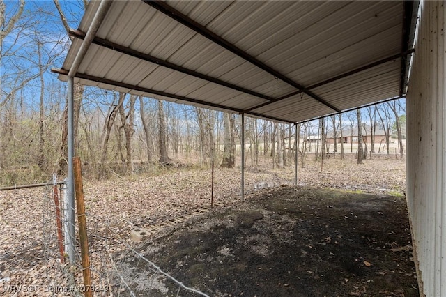 view of yard featuring a carport