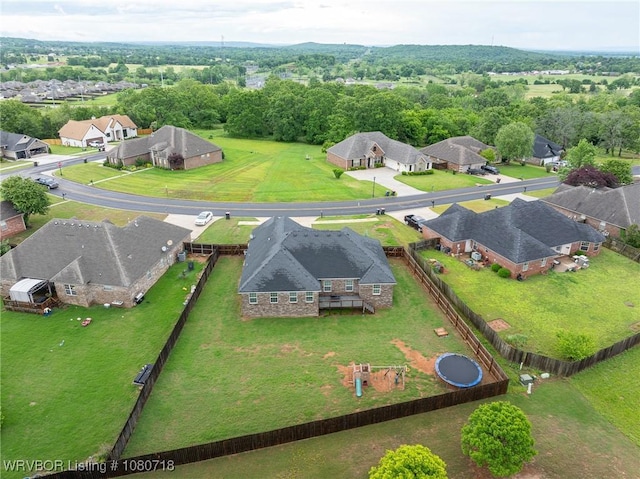 drone / aerial view featuring a residential view